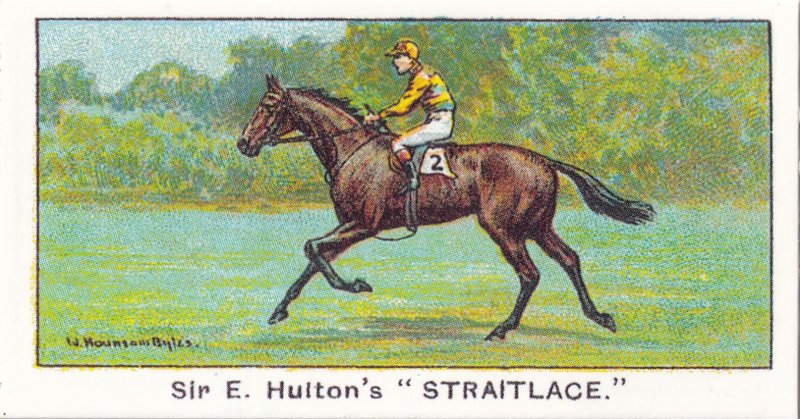 Straitlace Winners On The Turf 1923 Oaks Victory Horse Racing Cigarette Card