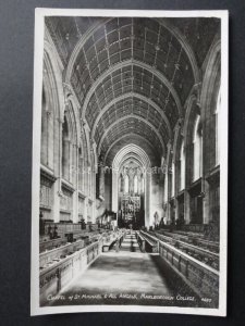 Wiltshire: Marlborough College Chapel of St. Michael & All Angels - RP Postcard