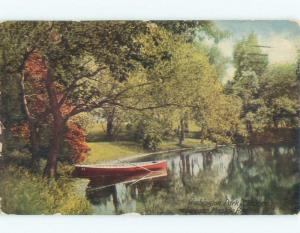 Divided-Back CANOE BOAT AT WASHINGTON PARK Chicago Illinois IL c9263