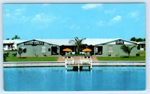 TREASURE ISLAND, St. Petersburg FL ~ Roadside GREEN GABLES MOTEL c1950s Postcard