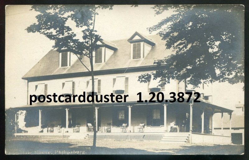 h5175 - PHILIPSBURG Quebec 1900s Hotel. Real Photo Postcard