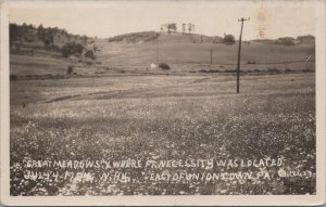 RPPC Postcard Great Meadows Where Ft Necessity Was E Uniontown PA