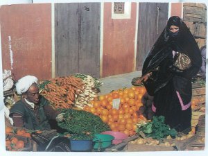 Vintage Postcard MarketPlace Seller  Serving Customer Vegetables Maroc Morocco