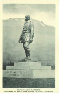 Albertype Great Northern Railway Montana Stevens Statue Postcard 21-3519