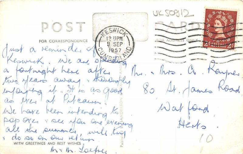 uk50912 english lake district real photo uk