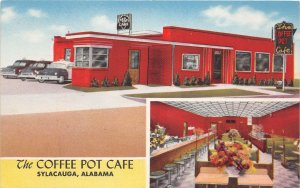 J53/ Sylacauga Alabama Postcard c1930-50s The Coffee Pot Caf� Interior  267