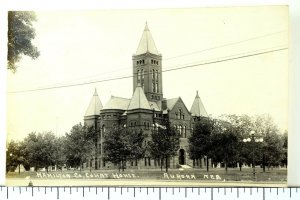 C.1910 RPPC Hamilton Co. Court House, Aurora, Nebraska Real Photo Postcard P35