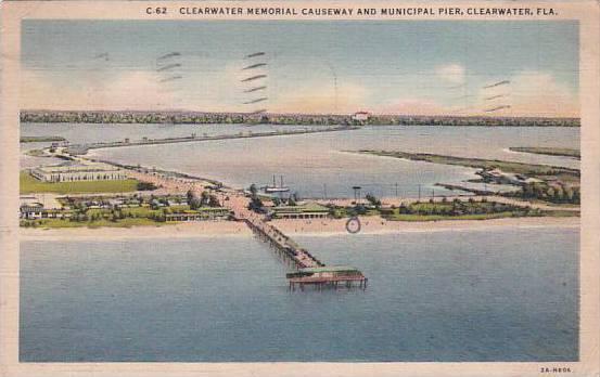 Florida Clearwater Clearwater Memorial Causeway And Municipal Pier 1937