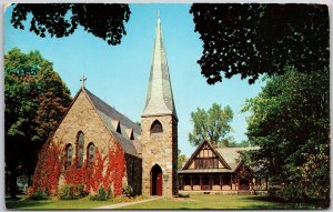 1961 St. James Episcopal Church and Parish Home Lake George NY Posted Postcard