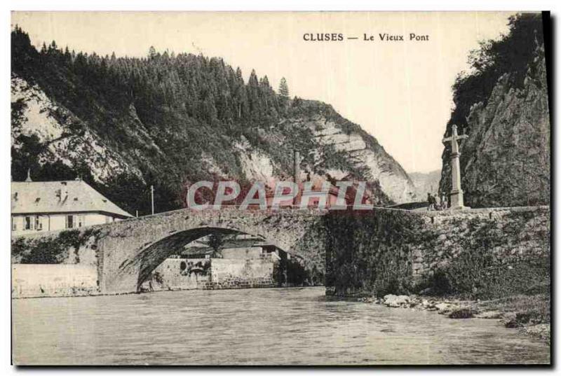 Old Postcard Cluses Old Bridge
