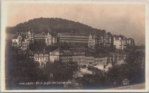 Czech Republic Karlovy Vary Blick Gegen Gartenzeile Karlsbad Vintage RPPC C126