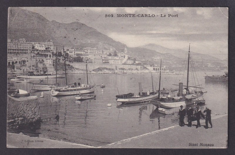 MONACO, Postcard RPPC, Monte Carlo, The Port