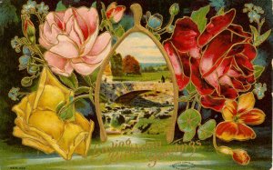 Greeting - Birthday. Embossed, Gold Foil