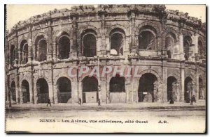 Postcard Old Nimes Les Arenes view exteriure West Coast