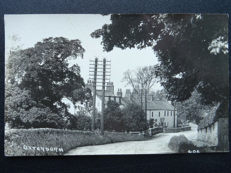 Northumberland OTTERBURN & Otterburn Bridge - Old RP Postcard