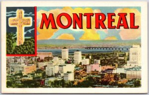 Panoramic View Of The Buildings Montreal Canada Postcard