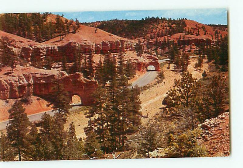 Vintage Postcard Tunnels Red Canyon Bryce Canyon National Park Utah # 2542