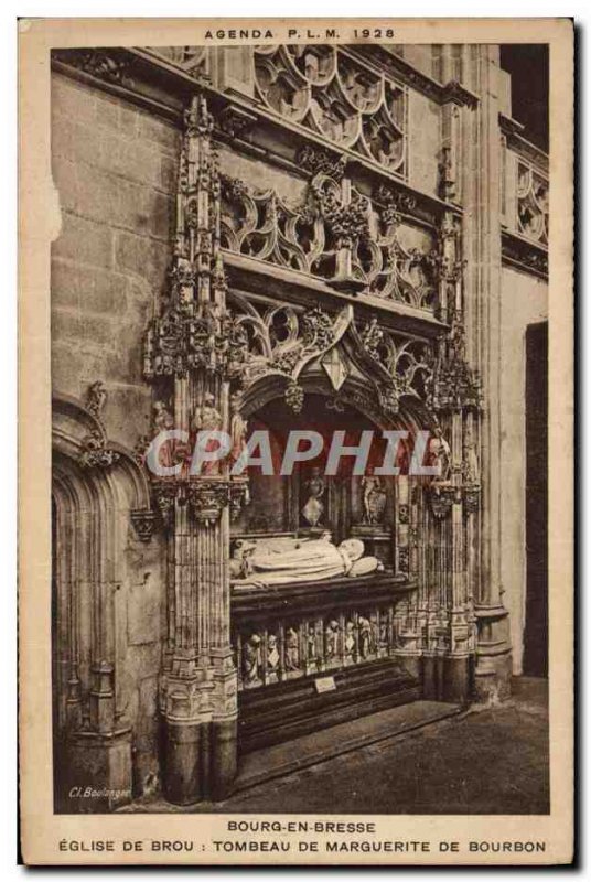 Old Postcard Bourg en Bresse Brou Church Of Tomb Of Marguerite De Bourbon