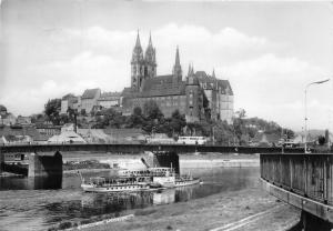 BG22381 meissen blick zum dom und zur albrechtsburg ship  germany  CPSM 14.5x9cm