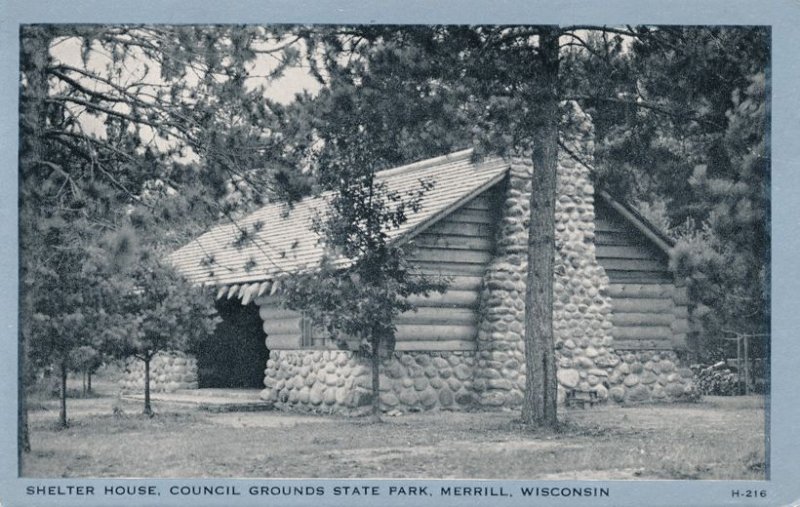 Merrill WI, Wisconsin - Shelter House - Council Grounds State Park