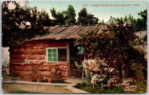 Oldest House In Salt Lake City Utah UT Antique Postcard