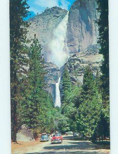 Chrome WATERFALL SCENE Yosemite Park - Near Stockton & Modesto CA AG3946