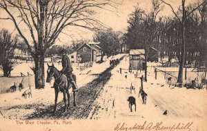 West Chester Pennsylvania The Hunt Hunting Dogs Vintage Postcard AA83264