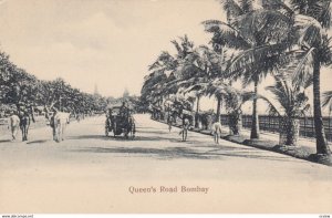 BOMBAY, India, 1900-10s; Palm Tree Lined, Queen's Road