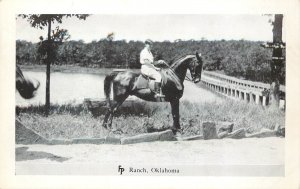 Postcard FP Ranch Oklahoma Dude Ranch & Wild West Show Child On Horse