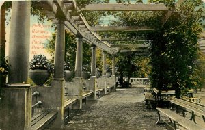 c1910 Wheelock Postcard; Peoria IL, Pompeian Garden, Bradley Park, Unposted