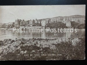 Isle of Man - PORT St. MARY from Gansey c1922 Pub by H.B.  Jones POST OFFICE