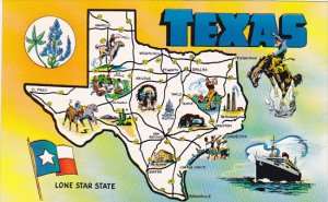 Map Of Texas The Lone Star State