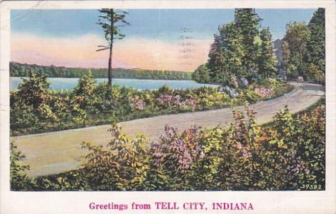 Indiana Greetings From Tell City 1938