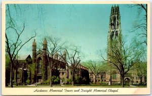 Postcard - Harkness Memorial Tower And Dwight Memorial Chapel - New Haven, CT