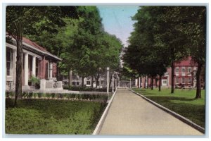 c1940 Post Office Norton Memorial Fountain Chautauqua Lake New York NY Postcard