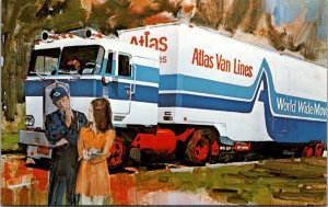 Advertising, Atlas Van Lines Vintage Postcard T79