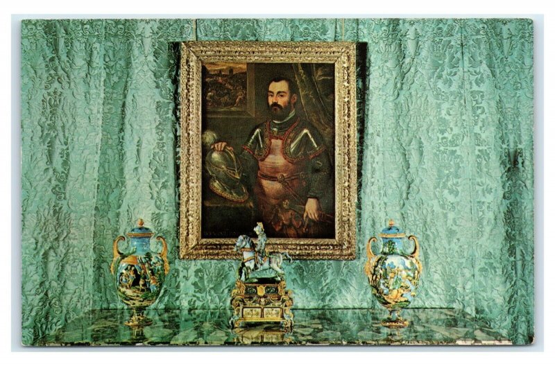 Postcard Hearst San Simeon CA - Portrait of Alvisius Vandramin in Sitting Rm M19
