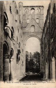 CPA Ruines de l'Abbaye de JUMIEGES-La Nef de l'Église Notre-Dame (269772)