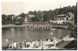 Old Postcard Spa of Bagnoles de l'Orne a corner of the lake and the Casino of...