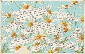 WIEN VIENNA AUSTRIA~MESSAGE ON EACH DAISY GREETINGS~1899 POSTCARD