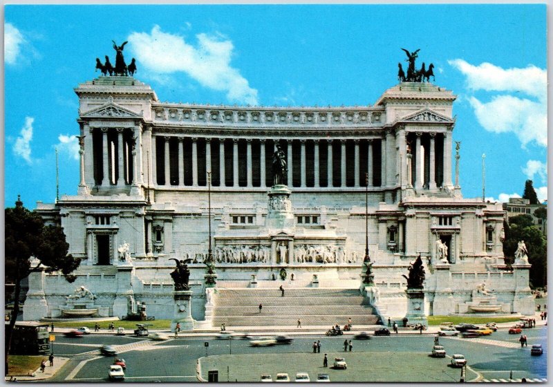 Roma Venezia Square Altar Of The Country Rome Italy Stairway Sculptures Postcard