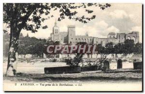 Old Postcard View from Avignon Barthelasse