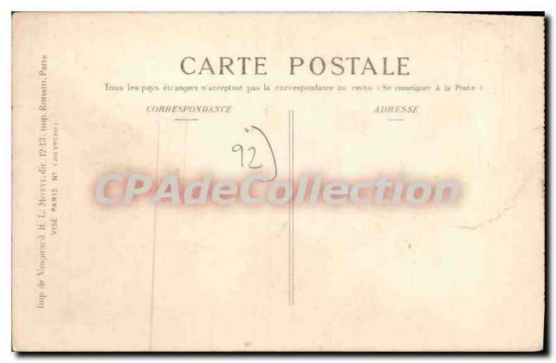 Postcard Old War 1914 15 Levallois After the bombing of Zeppelins