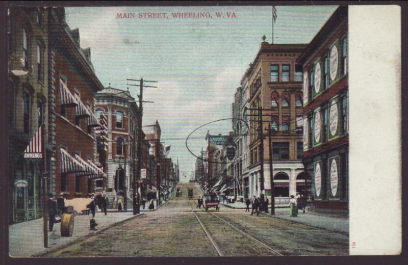 Main Street,Wheeling,WV Postcard