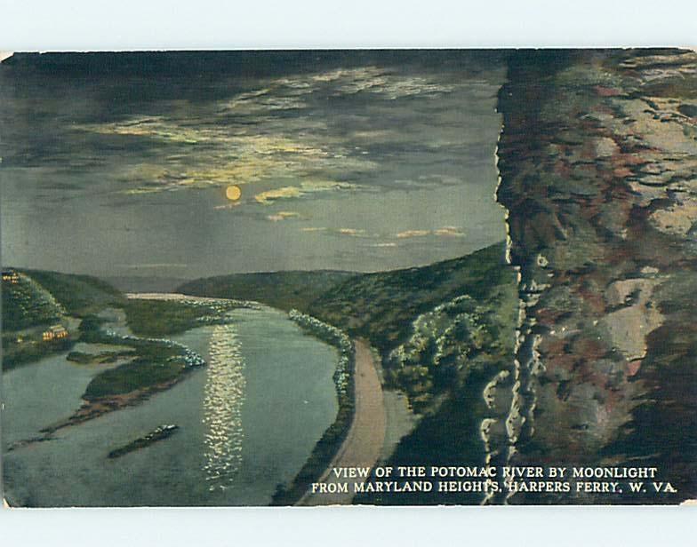 Divided-Back WATER SCENE Harpers Ferry West Virginia WV hk3205