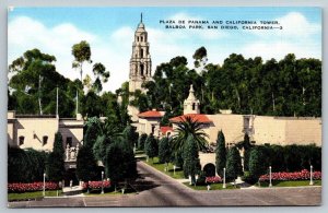 Vintage California Postcard - Balboa Park - San Diego