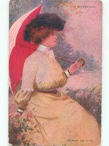 Divided-Back PRETTY WOMAN Risque Interest Postcard AA8459