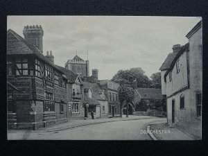 Oxfordshire DORCHESTER High St. showing DRAPERY SHOP & GEORGE HOTEL Old Postcard