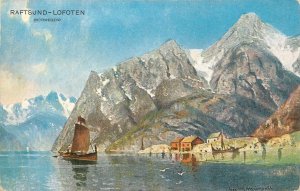 Lot of 12 vintage postcards scenic Norway landscapes artist