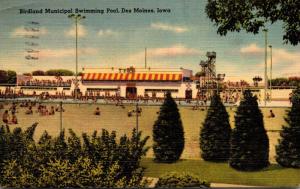 Iowa Des Moines Birdland Municipal Swimming Pool 1942